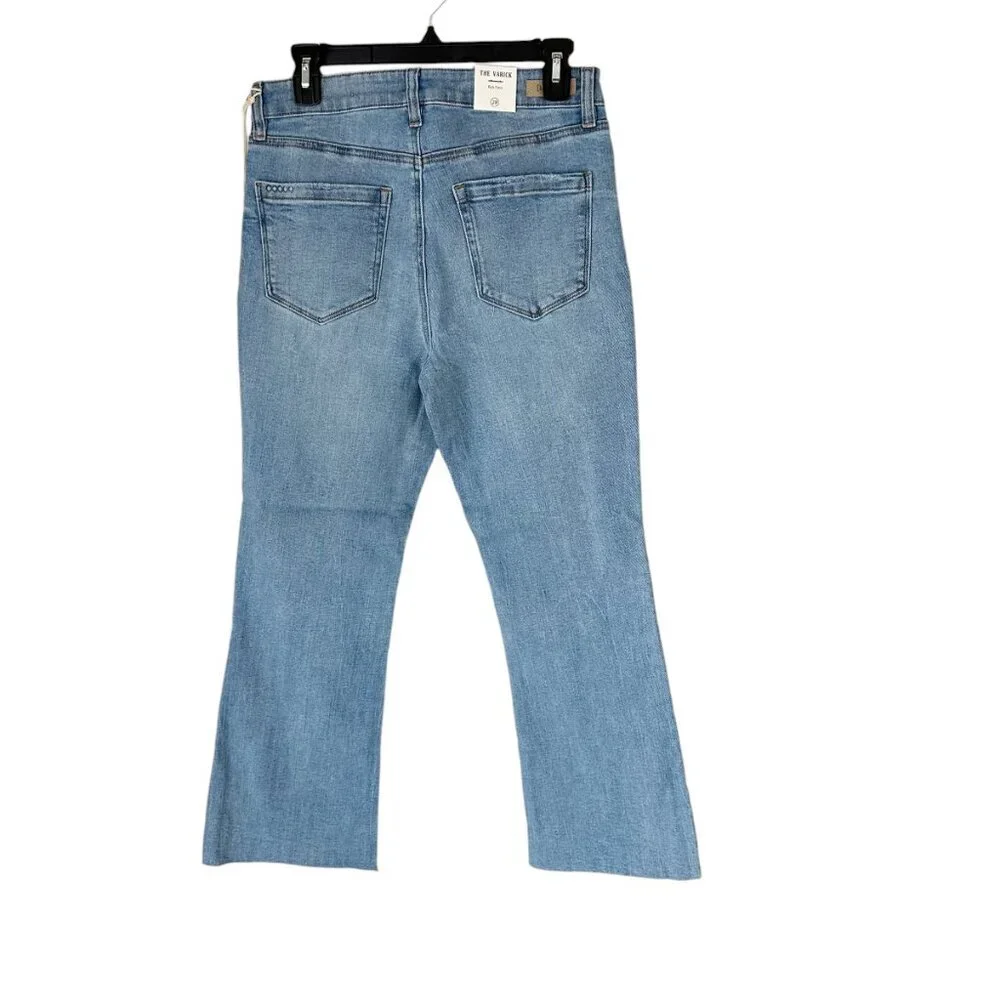 BLANKNYC The Varick Women's High-Waisted Kick Flare‎ Jeans Blue Size 28 Crop